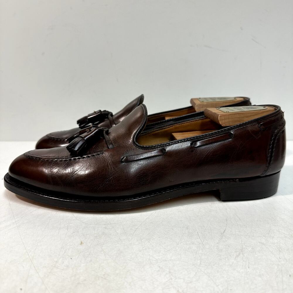 FULLY RESOLED Alden x Brooks Brothers 771 Brown Calfskin Tassel Loafer USA 9.5 C - Picture 3 of 12